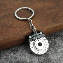 Creative Metal Car Keychain, Turbo Wheel Brake Disc Key Ring, Suspension Caliper Car Keychain Pendant, Suitable For Car Enthusiasts - Keychain - View 5
