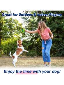 1pc Pet Interactive Squeaky Ball, Pet Chase Toy, Dog Intelligence Training Ball, Dog Chew Toy Tactile Training Supplies, Suitable For Medium And Large Dogs - Green - View 6