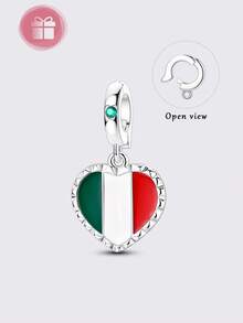 1 Pieces National Flag Pendants Charms Colorful Glaze Open Close Clasp Design Quick And Convenient Fits Original Bracelet & Necklace DIY Making - Multicolor - View 6