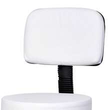Salon & Spa Stools - White + Bonded Leather - View 2