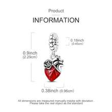 1 Pieces Halloween Pendants Skeleton Rose Heart Shape Fine Jewelry For Women Fits Original Bracelet & Necklace DIY Making - Multicolor - View 9