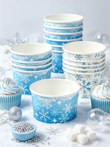Blue and White Snowflake
