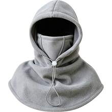 1pc Adjustable Hooded Cape, Children's Autumn/Winter Outdoor Cycling, Children's Thickened Ear & Neck Protection Integrated Hat Scarf, Student Thermal Lined Cold-Proof - Multicolor - View 10