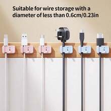 1/3/6pcs Desktop Cable Clips, Suitable For Organizing Data Cables/Earphone Cables/Charging Cables, Bedside Cable Organizer, Built-In Switch Phone Charging Cable Manager, 50 Pages/Book, 4pcs Set, Fun Notebook - View 6