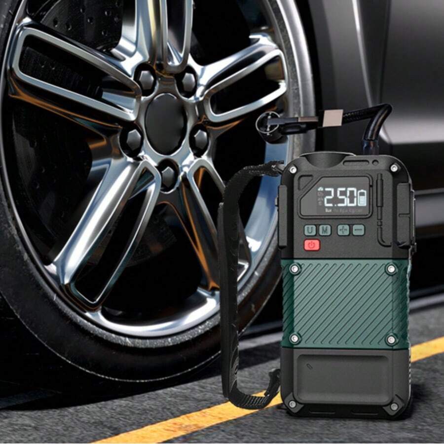 Master 4-In-1 12V 10A 120W Car Battery Jump Starter - Green Black - View 1