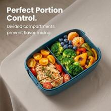 Bento Box Adult, Microwavable Plastic Lunch Containers, Meal Prep Containers With Dividers, Leakproof Travel Food Storage Containers With Lids, Snack Containers With Utensils, Student School Lunch Bowls - Multicolor - View 4