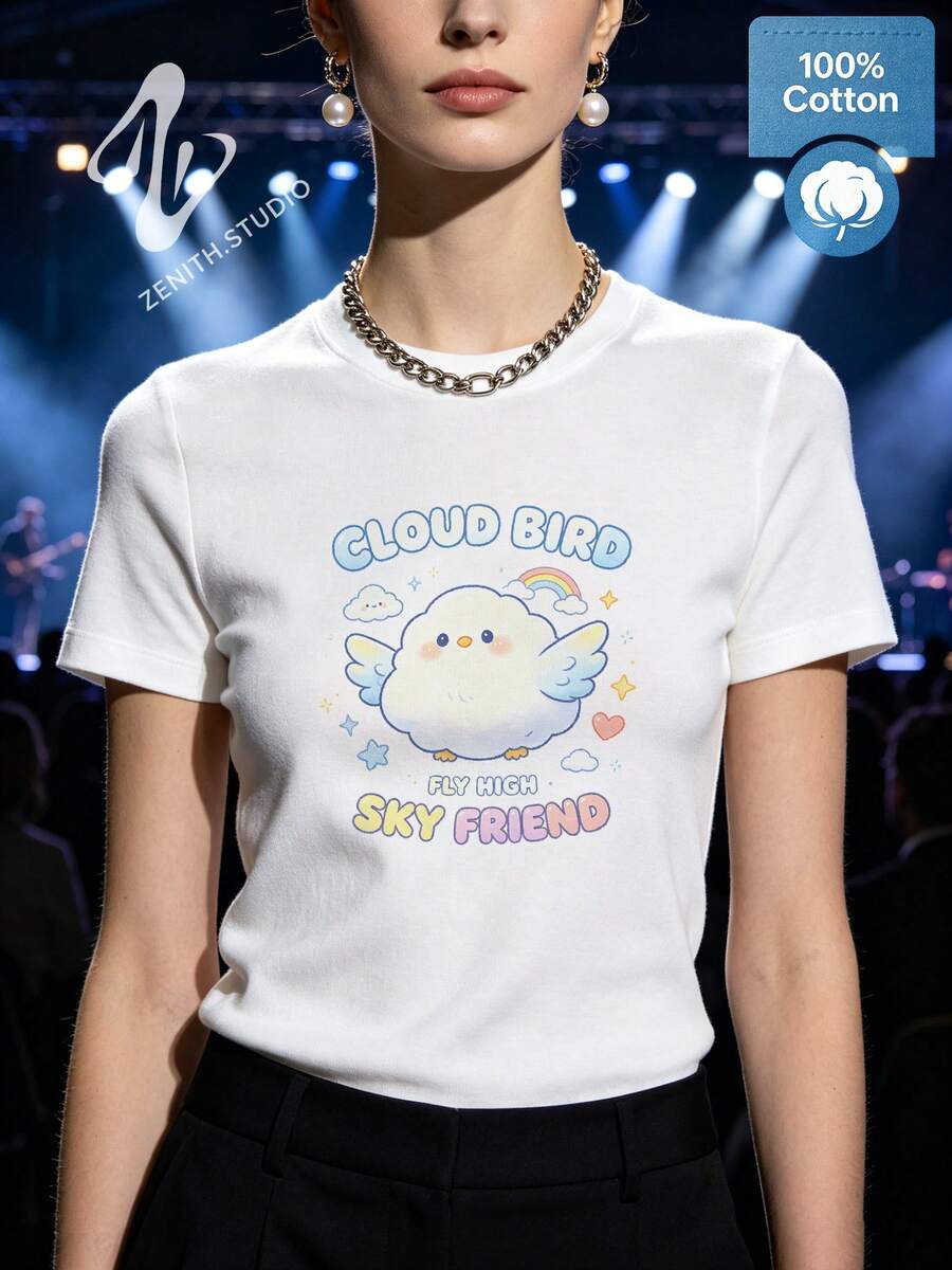 Women T-Shirts - 白色 - 查看 1