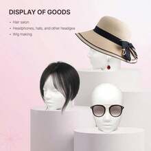 2 In 1 Mannequin Head For Makeup & Eyelash Extensions, Multi-Functional Training Doll Head For Wig Making Styling Display, Halloween - View 6
