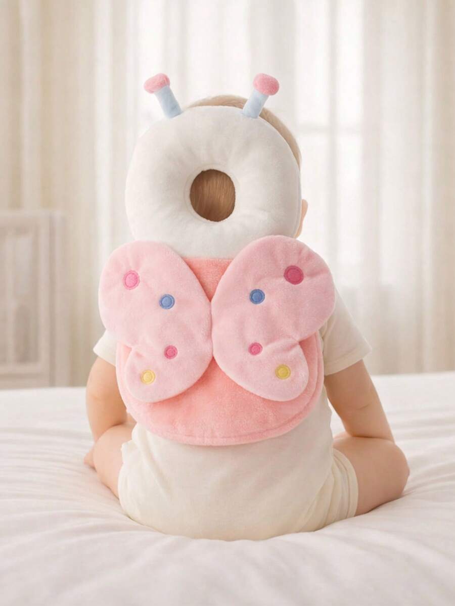 1pc Cute Shaped Baby Anti-Fall Pillow, Infant Walking Head Protection Breathable Pillow, Children Walking Protection Pad, Head Protection Anti-Fall Hat - Multicolor - View 1