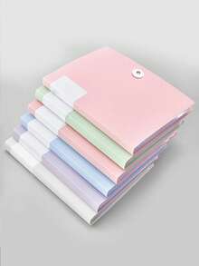 A4 Transparent Pocket Folder 30-Page Snap Closure Student Exam Paper Storage Bag Music Score Sheet Organizer Award Certificate Collection Binder Office Document File Holder Loose-Leaf Binder - Single Piece - View 11