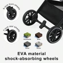 Lightweight Baby Stroller, Foldable Stroller, Widened Sunshade With Zipper, One-Touch Collection, Adjustable Backrest, Breathable Mesh, Easy To Carry, Suitable For Travel - 黑色 - 查看 7