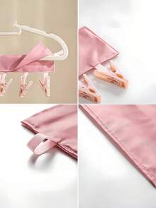 1/2pcs Portable Travel Fabric Hanger With 6 Clips - Foldable, Space-Saving Sock, Underwear And Small Clothing Drying Rack, Random Color - Multicolor - View 6