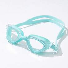 Adult Unisex Swimming Goggles, Soft Silicone Eye Cups, Dual Adjustable Straps, Comfortable Fit Leak-Proof, Pool Training Swim Gear, Multiple Colors Available - Green - View 8