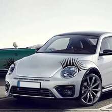 Car Eyelashes Car Fake Eyelashes Car Headlight Eyebrow Stickers 2pcs/Set - A - View 7
