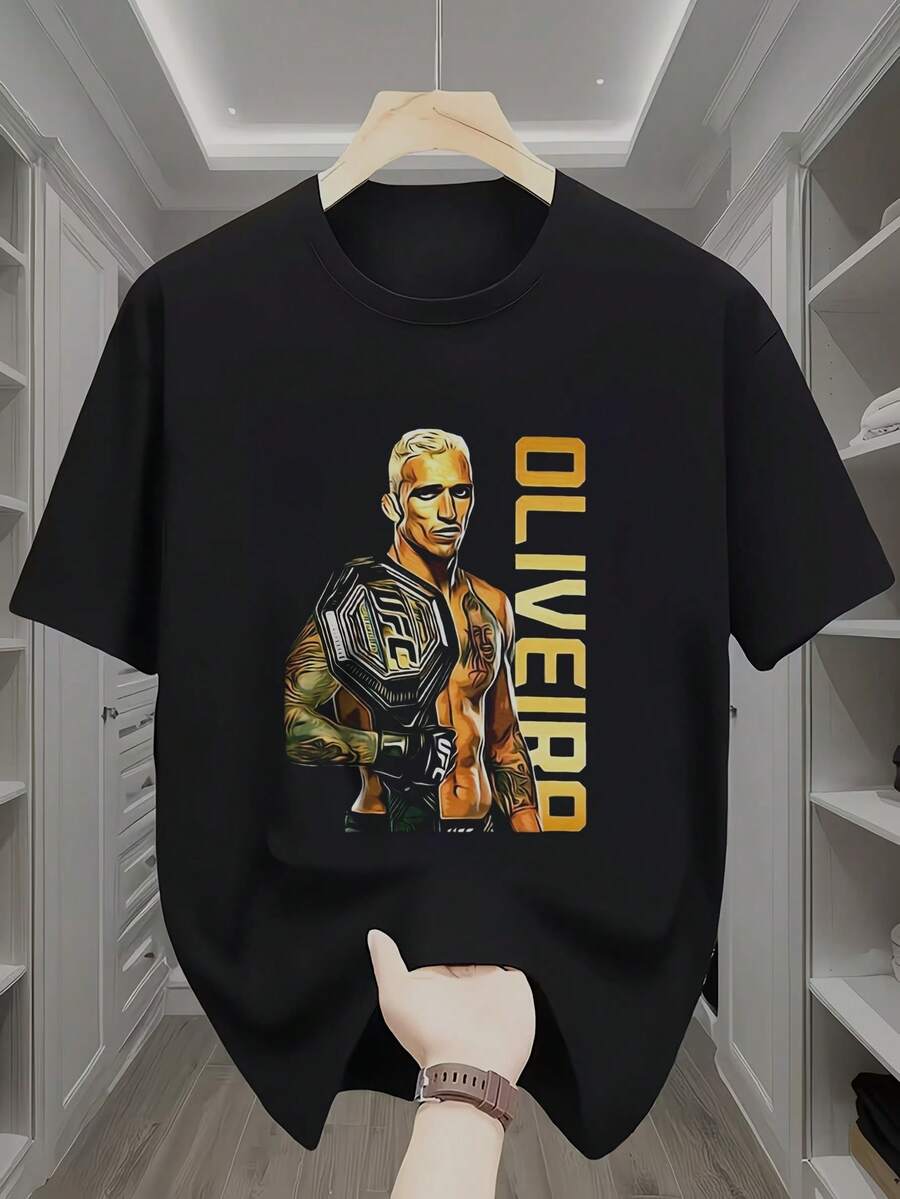 Men T-Shirts - 黑色 - 查看 1
