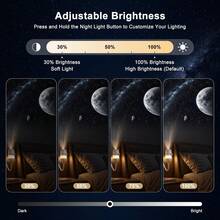 2-In-1 Starry Sky Projection Lamp, Includes 13 Interchangeable Projection Slides, Adjustable Brightness, 360° Rotatable Design, USB Powered RGB Night Light, Suitable For Car, Bedroom And Living Room Decoration - White - View 13
