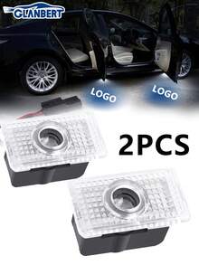 2pcs Car Door Logo Projection Lights, Compatible With All Tesla Models, 2025 Upgraded OEM Style Welcome Ground Lights, Ultra Bright High Definition Non-Fading 3D Laser Phantom Lights - Compatible With Tesla - 查看 2