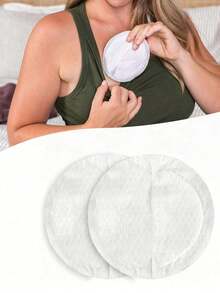 1/10/20pcs Minimalist Disposable Nursing Pads, Ultra-Thin And Lightweight, Soft And Non-Restrictive, Suitable For Travel Essentials, Disposable Use, Made Of Non-Woven Fabric, Suitable For All Skin Types, Suitable For Swimming, Postpartum Care And Camping Essentials. - Multicolor - View 1