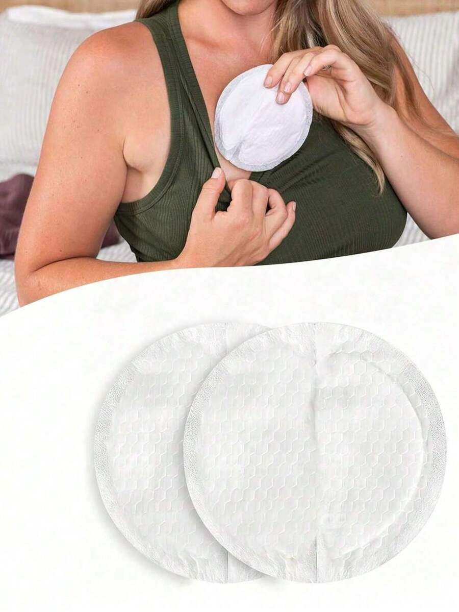 1/10/20pcs Minimalist Disposable Nursing Pads, Ultra-Thin And Lightweight, Soft And Non-Restrictive, Suitable For Travel Essentials, Disposable Use, Made Of Non-Woven Fabric, Suitable For All Skin Types, Suitable For Swimming, Postpartum Care And Camping Essentials. - Multicolor - View 1