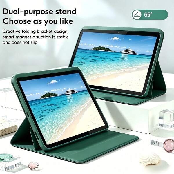 TIANYIMING 1pc Skin-Friendly Fabric Anti-Drop Tablet Protective Case, Multi-Fold Stand Tablet Cover Compatible With IPad Mini 4/5/6/Mini 7/9.7/10.2/10.5/Air 4/Air 5/10th/10.9/Pro 11"/Air 11"(M2)/Air 13"(M2)/Pro 11"(M4)/Pro 13"(M4) 2024 12.9"/ Air 13"(M3 2025)/ Air 11"(M3) 2025/ (A16) 11" 11th Generation 2025 Models, Galaxy Tab Models/MatePad Models/HonorPad Models/XiaomiPad Models/RedmiPad Models/ Tab Series Models/ Xiaoxin Tab Series Models/ IdeaTab Series Models