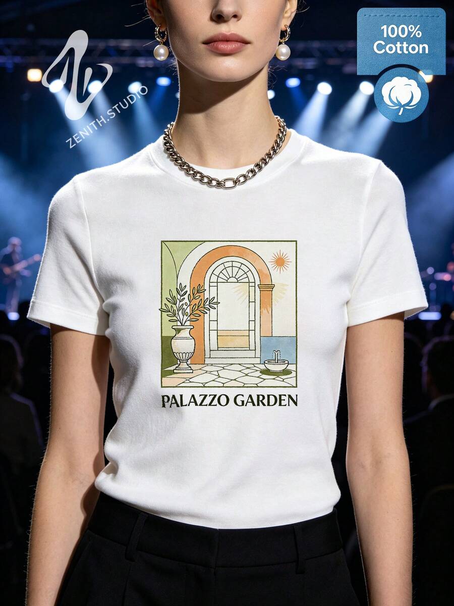 Women T-Shirts - 白色 - 查看 1