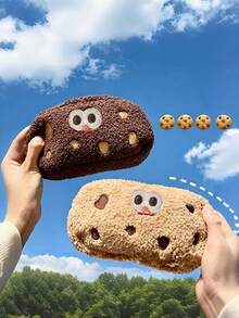 Cartoon Cookie Storage Bag, Large Capacity Soft Cute Funny Shaped, Multi-Functional Dual-Use Student Pencil Stationery Case, Portable Cosmetic Storage Bag Coin Purse, School Supplies, Daily Storage, Holiday Gift - A - View 2