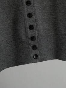 GIGOGOU Autumn/Winter Fashion Women's Knit Casual Cardigan, Soft & Comfortable Long Sleeve Sweater Jacket - Grey - View 9