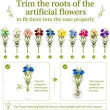 1/3/6/10-Pack Cute Mini Vase Magnets For Fridge, Tiny Ceramic & Glass Magnetic Vases For Refrigerator, Office Whiteboard And Locker, Aesthetic Flower Bud Vases Kitchen Decor, Ideal Gift For Mom & Women - one-size - View 9