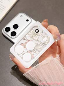 1pc Linear Lily Pattern Camera Lens Protector Film, Compatible With IPhone 17Pro/17 Pro Max; Made Of Tempered Glass, Full Coverage Design, High Definition And Transparent, Anti-Scratch And Anti-Fingerprint, Compatible With Phone Cases, Easy To Install. - Clear - View 11
