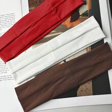 5pcs Elegant Sporty Wide Headbands, Solid Color Elastic Hairbands, Women's Face Washing Makeup Yoga Fitness Sports Headbands - Multicolor - View 7