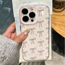 1 buah Casing Ponsel Transparan Motif Hati & Pita Cetak Penuh untuk iPhone 16 Pro Max/17/16/15/14 Plus/13/12/11, Casing Pelindung Udara - MultiWarna - View 3