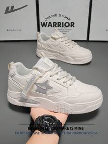 Warrior Men's Board ShoesSpring And SummerComfortable Modest Style Casual Yet Sleek Sneakers Applicable Throughout The Year Wear-Resisting All-Day Wear Training Sneakers Running Shoes - Beige/Gray - View 5