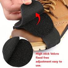 Motorcycle Shift Shoe Protector Pad, Non-Slip Thick Rubber Wear-Resistant Shoe Cover With Adjustable Elastic Strap, Detachable Anti-Scratch Foot Guard Fit Sneakers Boots Leather Shoes, Riding Accessory Prevent Shoe Toe Scuff From Gear Shifter - Arayi - View 4