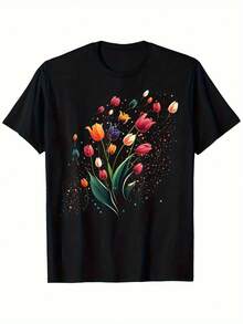 Premium T-Shirt 100% |     Unmatched Softness And Breathability, Classic Crew Neck Design, Regular Fit, Suitable For All Seasons, Casual Style. - 黑色 - 查看 1