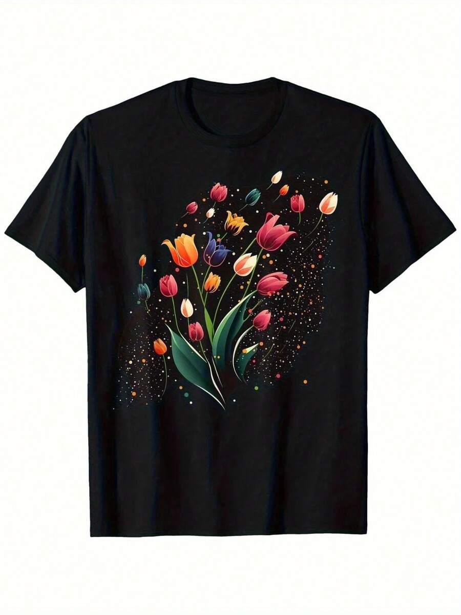 Premium T-Shirt 100% | Unmatched Softness And Breathability, Classic Crew Neck Design, Regular Fit, Suitable For All Seasons, Casual Style. - 黑色 - 查看 1
