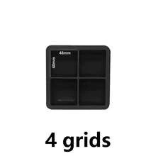 Grid Large Silicone Ice Cube Tray Mold, Square Refrigerator, DIY Frozen Drink Mold, Easy-Release Ice Cube Tray, For Home And Bar - Multicolor - View 10