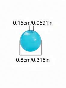 100 hạt thủy tinh xanh đậm 8mm, hạt spacer tròn nhẵn làm trang sức DIY vòng tay vòng cổ, phụ kiện hạt trang trí thủ công - Nhiều màu - Xem 3