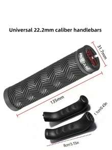 MOTSUV Mountain Bike Bicycle Riding Non-Slip Soft Handlebar Grips Set, Universal Lock-On, Rubber + Silicone Brake Grip Protector Kit - Multicolor - View 2