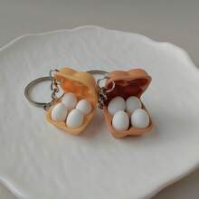 2pcs/3pcs Mini Egg Carton Keychain, Cute 4-Slot Egg Box Pendant, Realistic Food Charm, Kawaii Y2K Bag Accessory, Suitable For Women, Girls, Student Rewards, Farm Souvenir - Multicolor - View 13