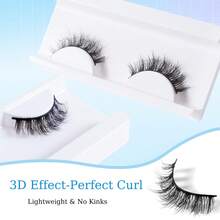 10 Pairs False Eyelashes, Natural, Fluffy, 6-16mm Length, Soft And Comfortable, Suitable For Daily Use, Portable Packaging - Black - View 7
