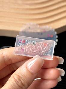 Square Heart-Shaped 26 English Alphabet Silicone Nail Art Mold, Upper & Lower Case 3D Carved Mold For Press-On Nails, Nail Gel Carving And Shaping Tool - Multicolor - View 5
