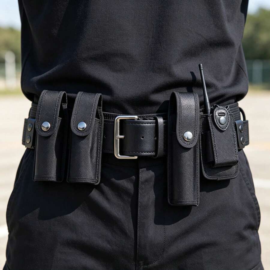 戰術腰帶固定扣勤務腰帶固定環尼龍腰帶扣雙扣固定警察腰帶固定狩獵配件 - 彩色 - 查看 1