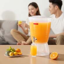Beverage Dispenser, 2.64 Gallon Drink Dispenser For Parties, Plastic Juice Dispensers With Spigot Ice Chamber, Iced Tea Lemonade Juice Water Dispensers, For Restaurants, Hotels, Parties - Plastic+Plastic Base, 10L - View 9