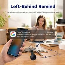 RSH 智慧藍牙防丟追蹤器 4 入組,相容 Android Find My Device App,即時網路定位尋找器,鑰匙、背包、手提包、行李箱、錢包用小型物品定位器,附保護鑰匙圈蓋 - HITag-G-4pcs - 查看 3