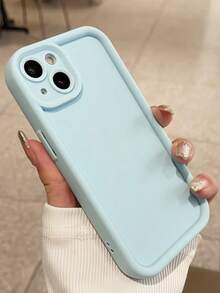 Casing Ponsel Tebal Anti Guncangan Warna Biru Polos Kompatibel dengan Apple 17 Pro Max/17 Pro/17 Air/17/16 Pro Max/16/16 Pro/16 Plus/16E/15/15 Plus/15 Pro/15 Pro Max Hadiah Paskah Lembut untuk Ibu - Baby Blue - View 3