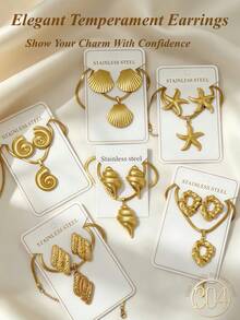 18pcs/6sets.9Pcs/3sets Gold Stainless Steel Necklace, INS Sweet Minimalist Collarbone Chain, Niche Design, Suitable For Daily Wear And Gifting, Suitable For Daily Wear, Also Perfectly Showcases Your Unique Personal Style. Suitable For Daily, Dating, Party Wear, Perfect Gift For Girlfriend, Mom On Valentine's Day, Thanksgiving - Gold Suit - View 1