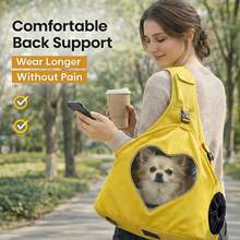 1pc Foldable Breathable Pet Carrier Backpack, Suitable For Small Dogs And Cats, Portable Sling Bag - Multicolor - View 10