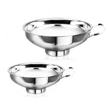 Stainless Steel Wide Mouth Canning Funnel With Handle, Large Caliber Easy Clean Kitchen Funnel For Liquid & Dry Food, Multipurpose Transfer Funnel For Jars Honey Oil Beans Grains - View 6