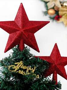 1pc Classic Shining Star Tree Top, Plastic Shining Star, Suitable For Festive Home And Party Decorations, Suitable For New Year, Winter Celebrations - No Power Required Best Gifts Birthday Christmas Decorations Home Christmas Gifts Christmas Decor - Multicolor - View 10