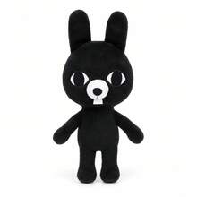 BIUBLIULAND Boneka Plush Monster Lucu 11,8 Inci, Boneka Plush Hewan Kelinci Lembut, Boneka Gaya Unik dan Menyenangkan Bergaya Vintage, Cocok untuk Dekorasi Meja Kamar dan Hadiah Ulang Tahun Anak-Anak - Hitam - View 12